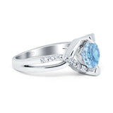 Art Deco Round Natural Stone Twisted Ring