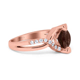 Art Deco Round Natural Stone Twisted Ring