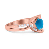 Art Deco Round Natural Stone Twisted Ring