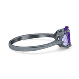 Art Deco Oval Natural Stone Trio Ring