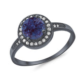Round Halo CZ Ring
