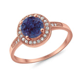 Round Halo CZ Ring
