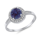 Round Halo CZ Ring