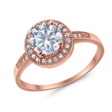 Round Halo CZ Ring