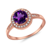 Round Halo CZ Ring