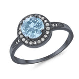 Round Halo CZ Ring