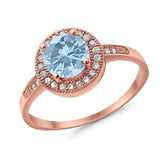 Round Halo CZ Ring