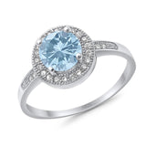 Round Halo CZ Ring