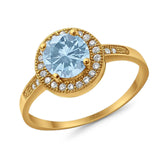 Round Halo CZ Ring