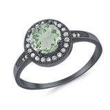 Round Halo CZ Ring