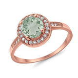 Round Halo CZ Ring