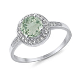 Round Halo CZ Ring