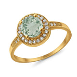 Round Halo CZ Ring