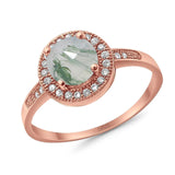 Round Halo CZ Ring
