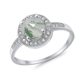 Round Halo CZ Ring