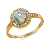 Round Halo CZ Ring