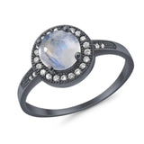 Round Halo CZ Ring