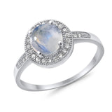 Round Halo CZ Ring