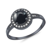 Round Halo CZ Ring