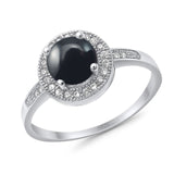 Round Halo CZ Ring