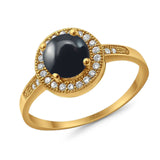 Round Halo CZ Ring