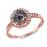 Round Halo CZ Ring