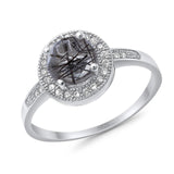 Round Halo CZ Ring