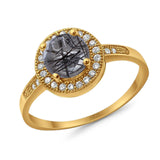 Round Halo CZ Ring