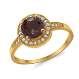 Round Halo CZ Ring