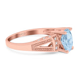 Art Deco Oval Natural Stone Wedding Ring