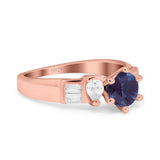 Art Deco Round Natural Stone Cocktail Ring