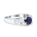 Art Deco Round Natural Stone Cocktail Ring
