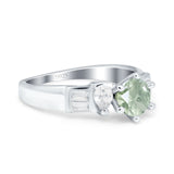 Art Deco Round Natural Stone Cocktail Ring