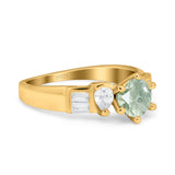 Art Deco Round Natural Stone Cocktail Ring