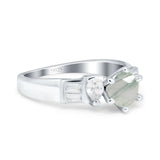 Art Deco Round Natural Stone Cocktail Ring