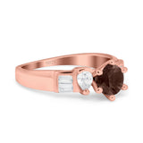Art Deco Round Natural Stone Cocktail Ring