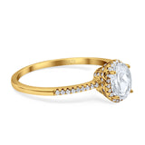 Art Deco Oval Hidden Halo Ring