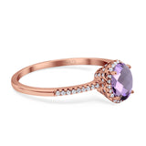 Art Deco Oval Hidden Halo Ring