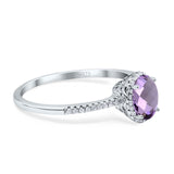 Art Deco Oval Hidden Halo Ring