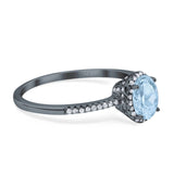 Art Deco Oval Hidden Halo Ring