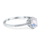 Art Deco Oval Hidden Halo Ring