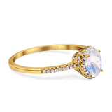 Art Deco Oval Hidden Halo Ring
