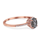 Art Deco Oval Hidden Halo Ring