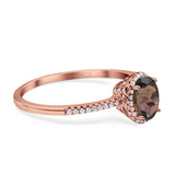 Art Deco Oval Hidden Halo Ring
