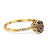 Art Deco Oval Hidden Halo Ring