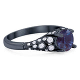 Vintage Style Round Natural Stone Ring