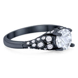 Vintage Style Round Natural Stone Ring