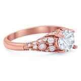 Vintage Style Round Natural Stone Ring