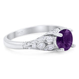 Vintage Style Round Natural Stone Ring