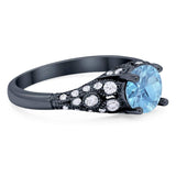 Vintage Style Round Natural Stone Ring